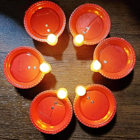 Water Sensor Diyas (36 Pcs) – Electric Flameless & Smokeless LED Diya Lights,