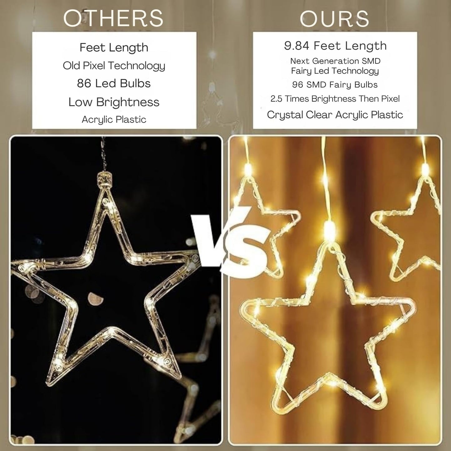 Diwali Star light | water proof and shock-resistant | 200 LED with 10 Diyas