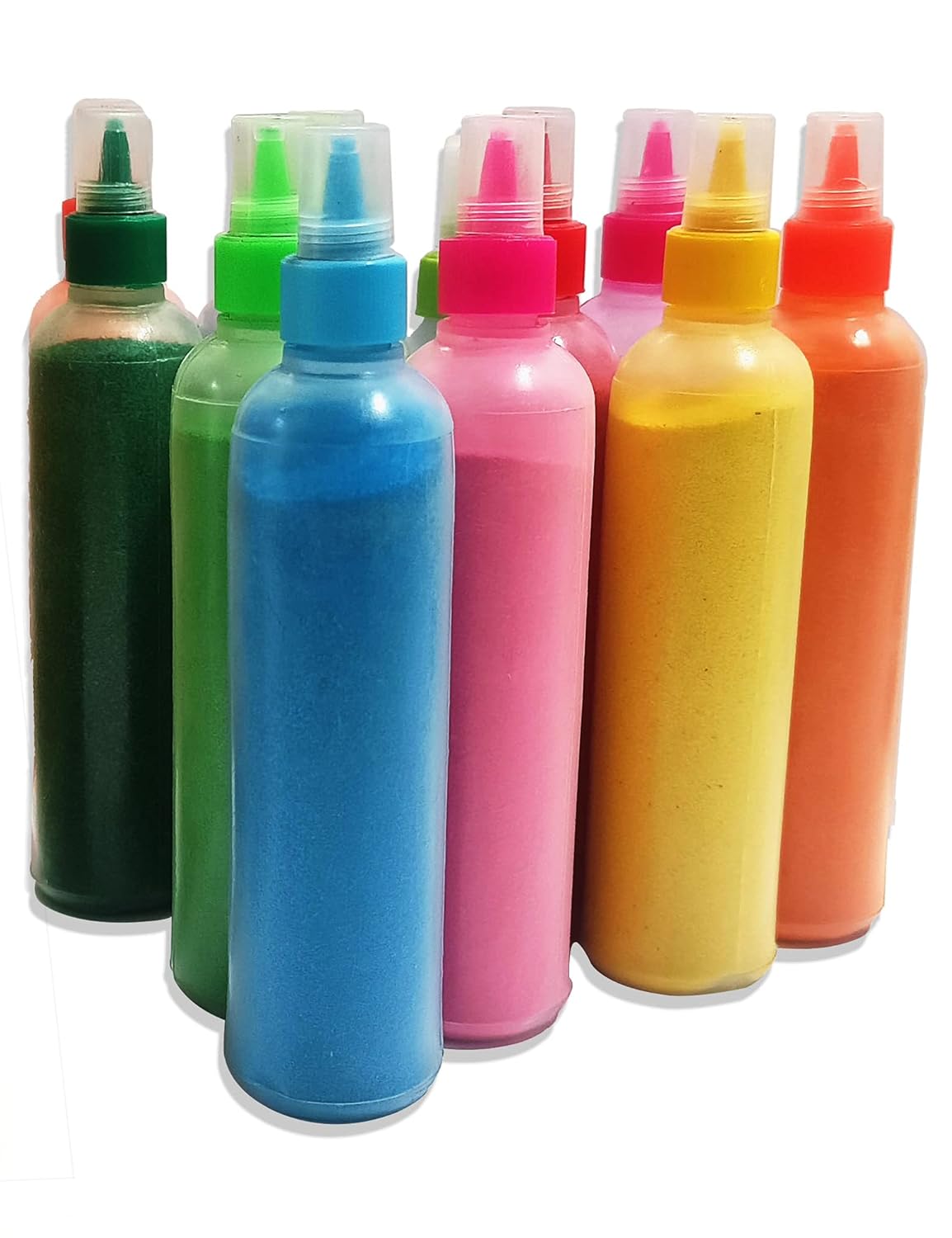 12 Rangoli Colour Powder Tube Kit Diwali Decoration Items Bottles Tool Floor Art