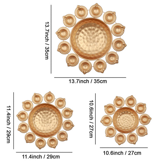 Decorative Urli Bowl for Floating Flowers Home Decor Item (set of 3)
