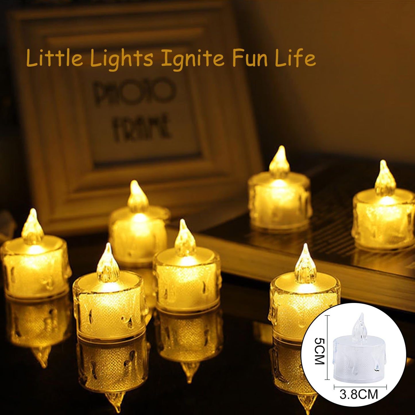 Glass Diya for Diwali Flamless LED Drystal Diyas for Home Decoration on Diwali| (set of 12)