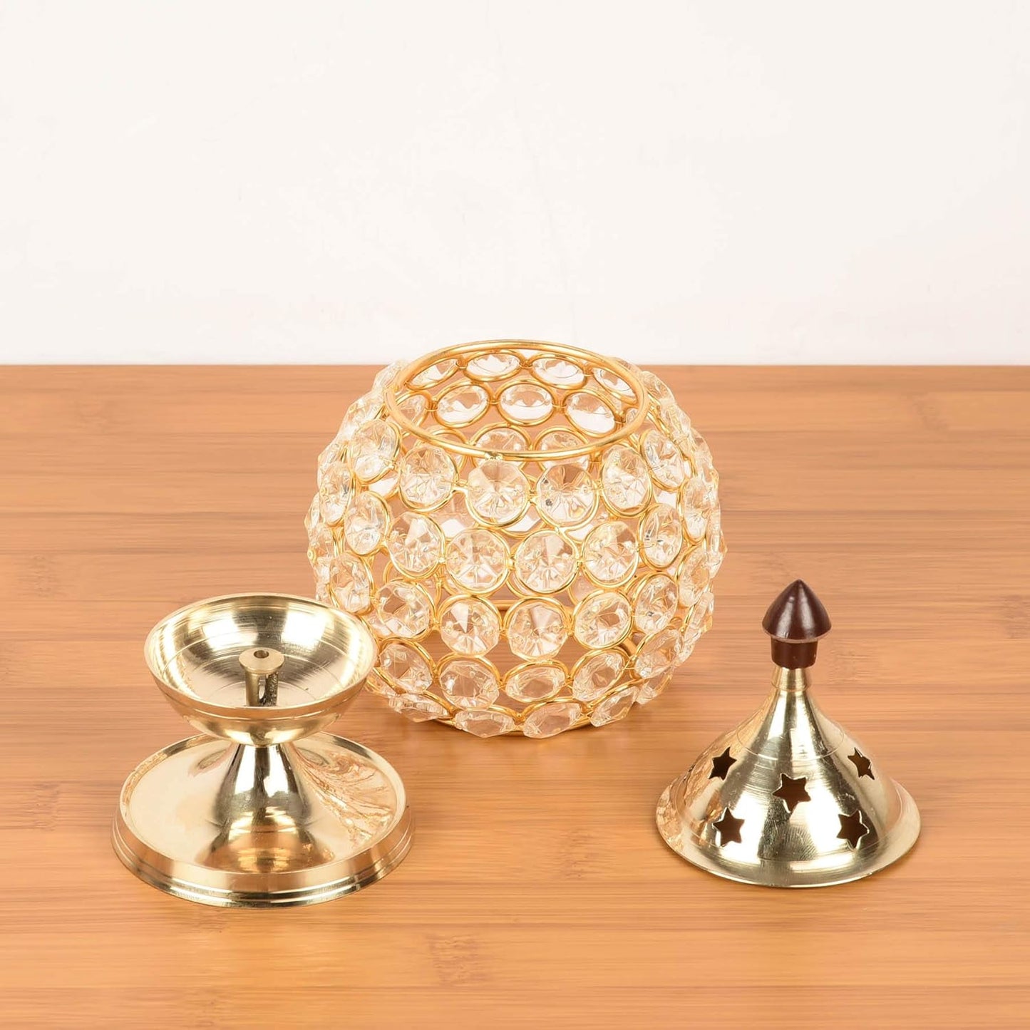 Diamond-Covered Akhand Diya – Eternal Diwali Light & Positive Energy