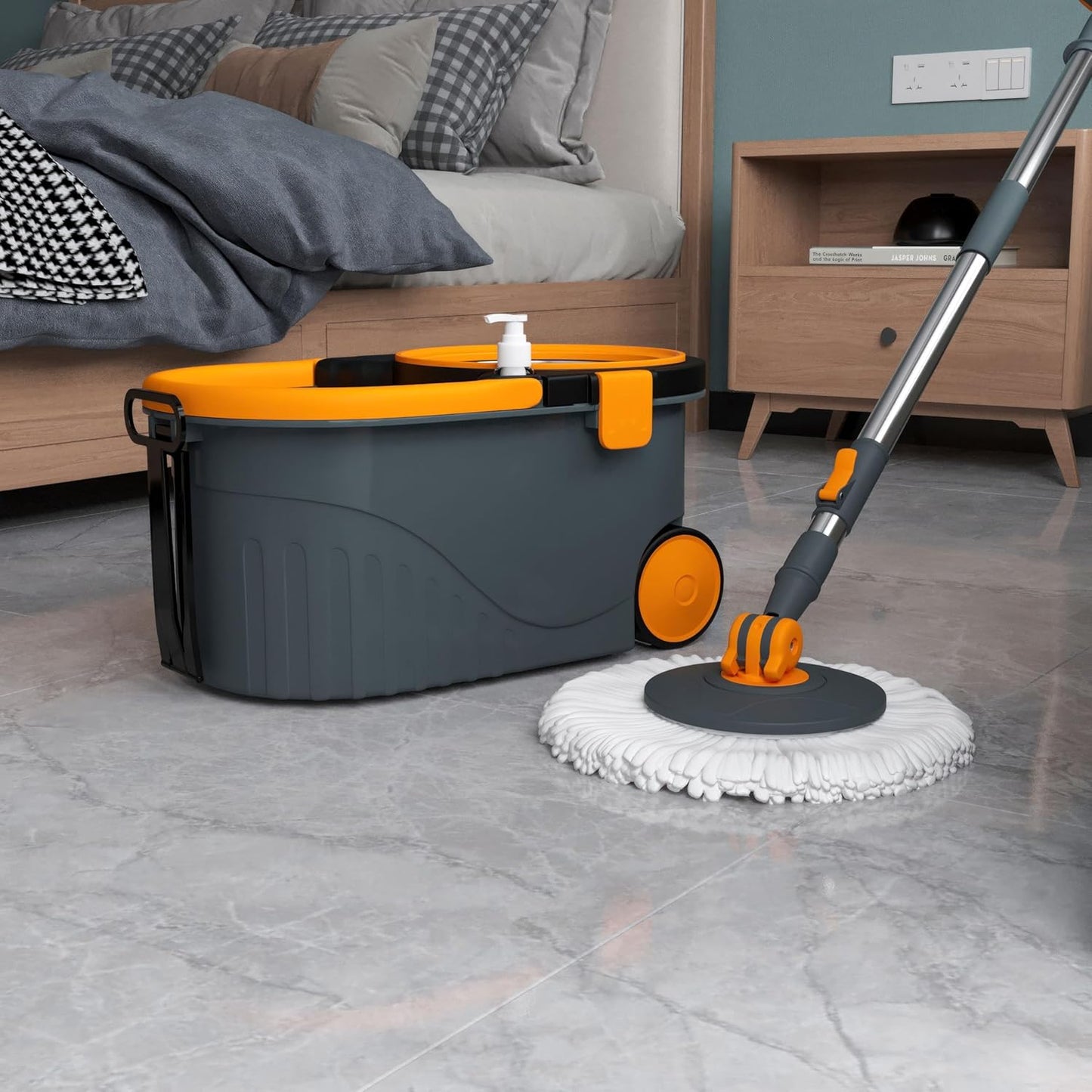 360° Rotating Mop & Adjustable Handle (Multicolor)