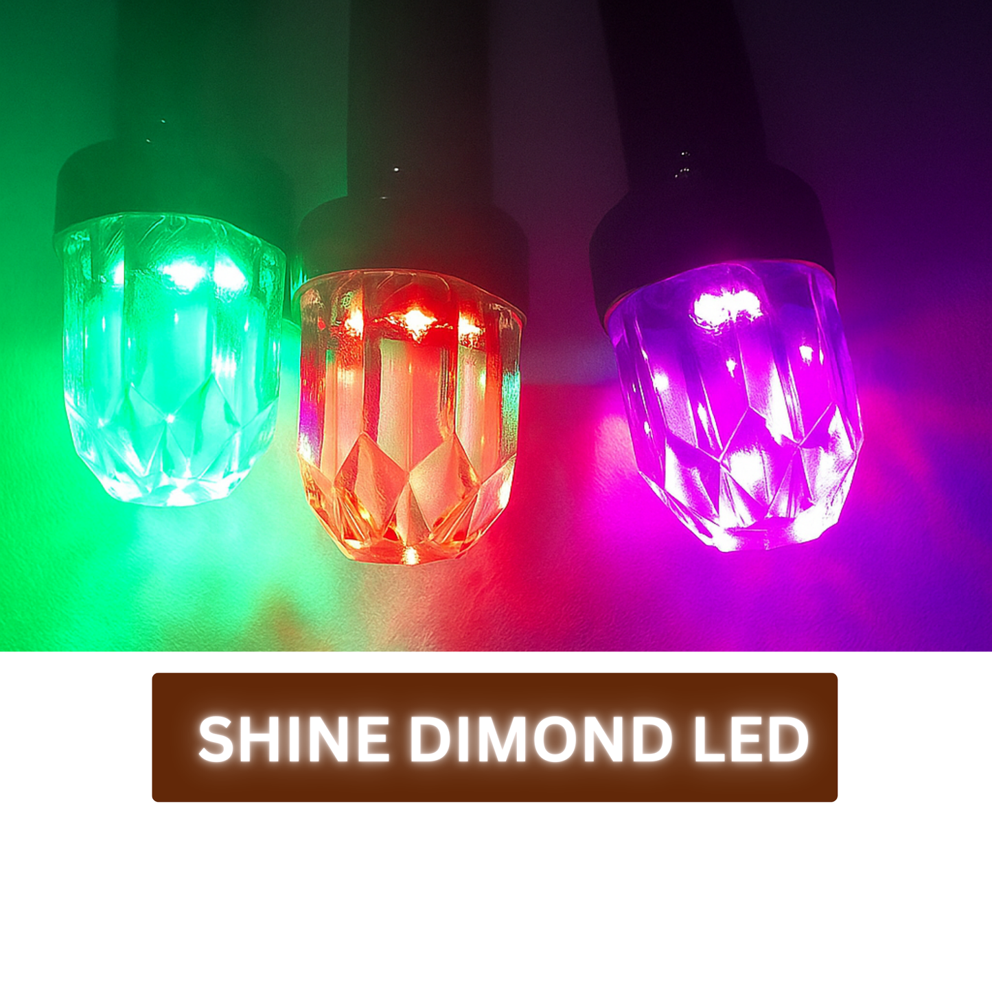 RGB Diamond LED String Lights with Black Wire | Decoration LED Fairy Lights for Diwali (50 Meter)