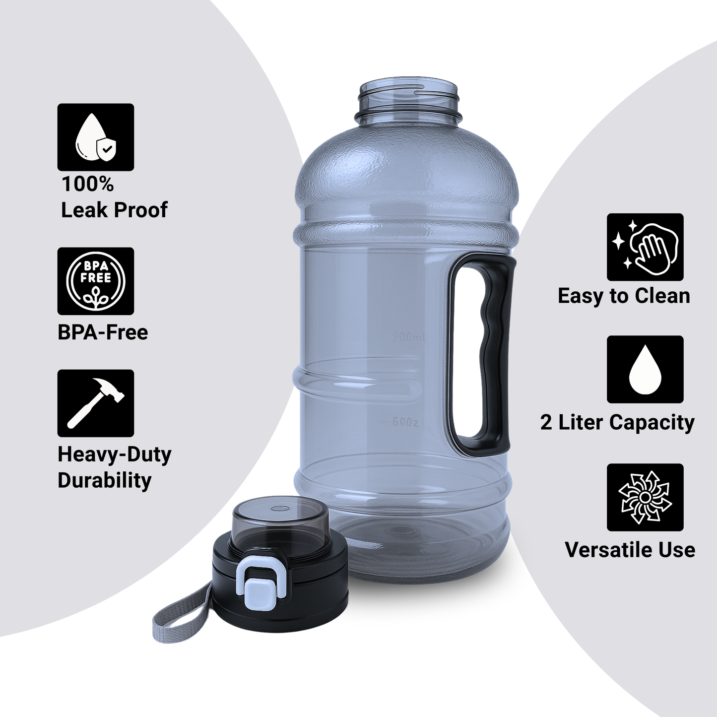 Gallon Water bottle for Gym (2L)