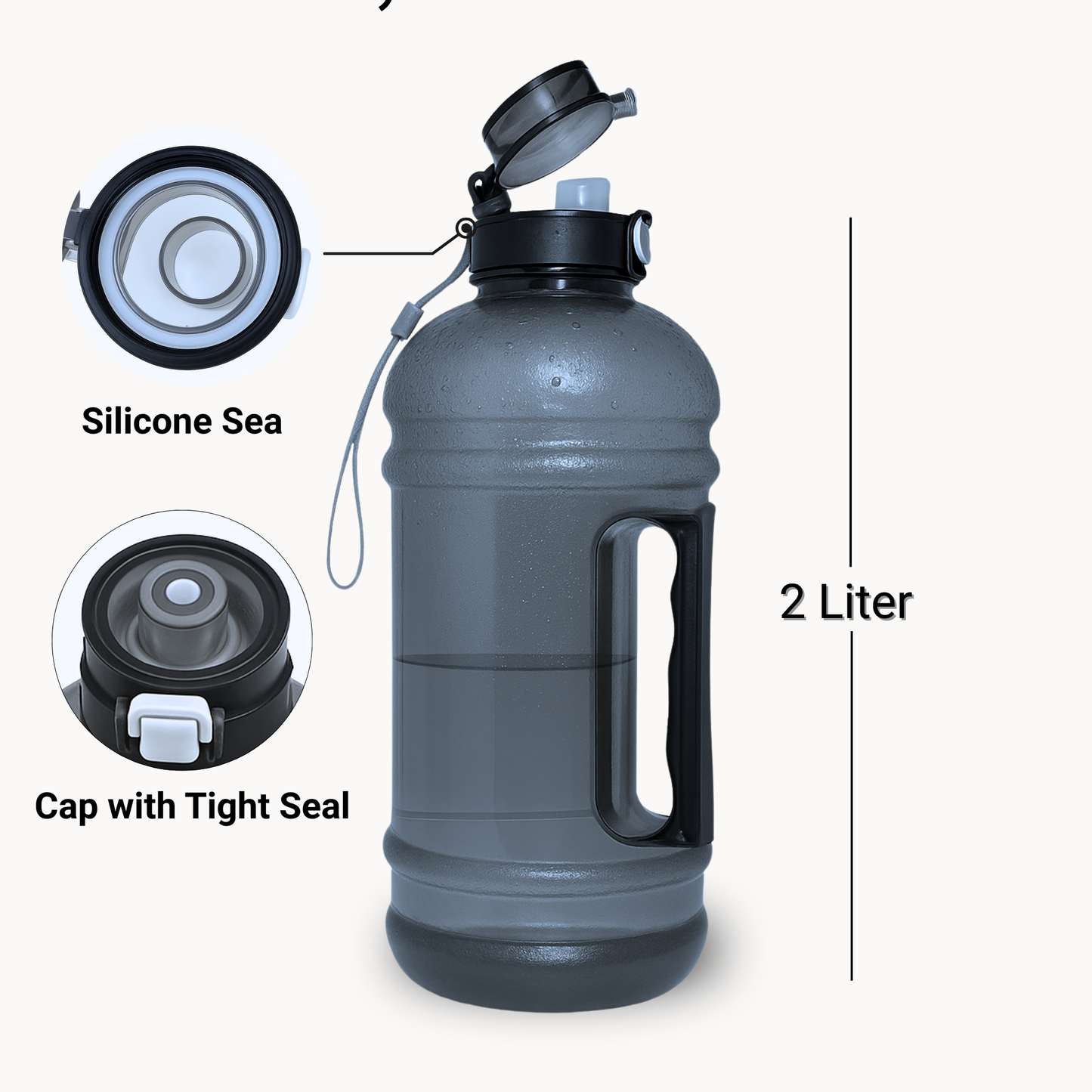 Gallon Water bottle for Gym (2L)
