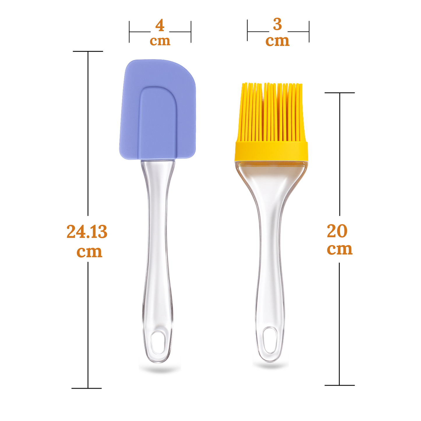 patula and Brush Set for Pastry, Cake Mixer, Decorating and Cooking