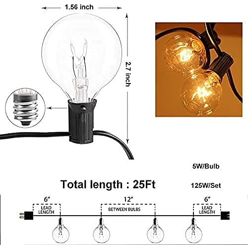 25ft Warm LED Globe String Lights – Perfect Festive Decoration for Diwali, Party, Home & Outdoor Ambiance