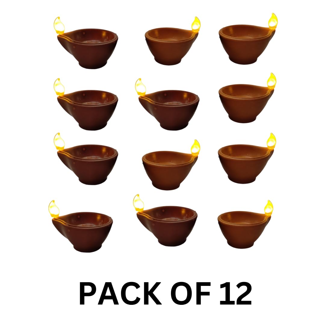 Water Sensor LED Light Diyas | Deepak ( Pack of 12 )