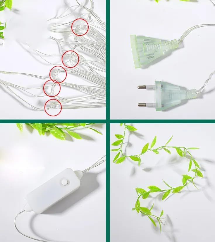 LED Leaf Vine String Lights – Decorative Greenery Fairy Lights for Home & Events