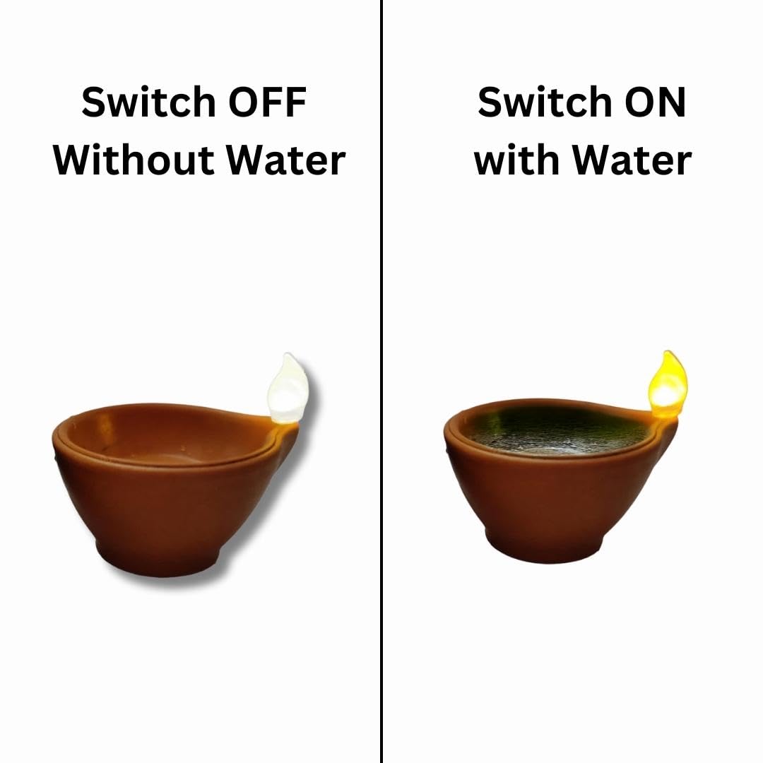 Water Sensor LED Light Diyas | Deepak ( Pack of 12 )