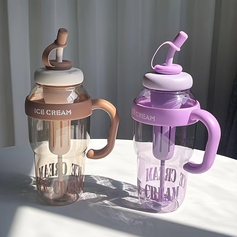 Ice Cream Tumbler for Gym 1200ml  ( Multicolor)