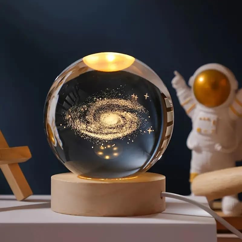 3D Planets Crystal Ball Night Lamp