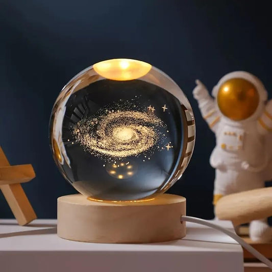 3D Planets Crystal Ball Night Lamp