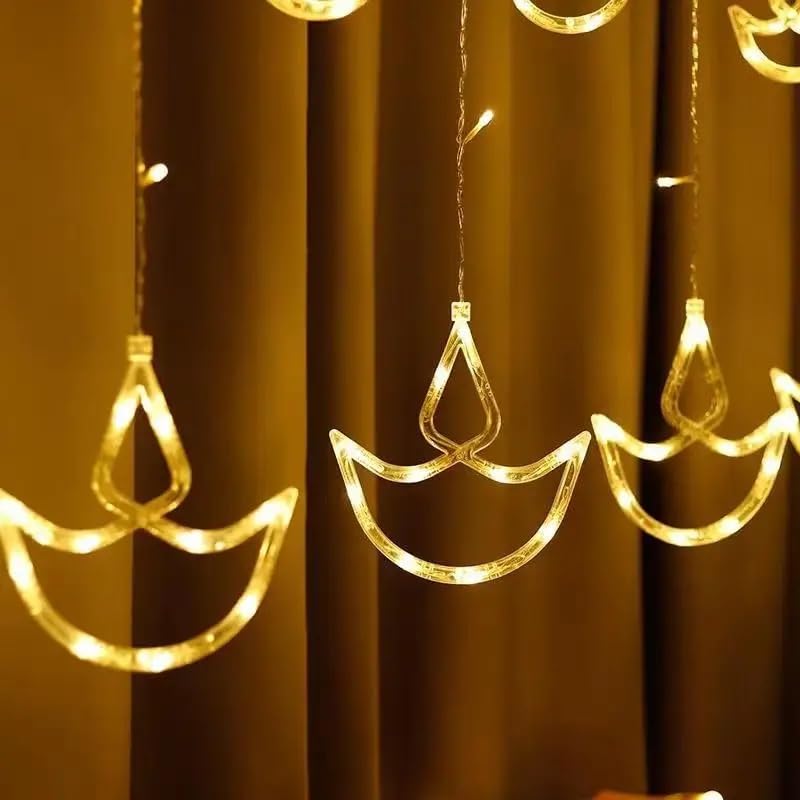 Diya LED Lights | 138 LEDs | 8 Modes | Warm White Fairy Lights for Window, Wall, Garden & Diwali