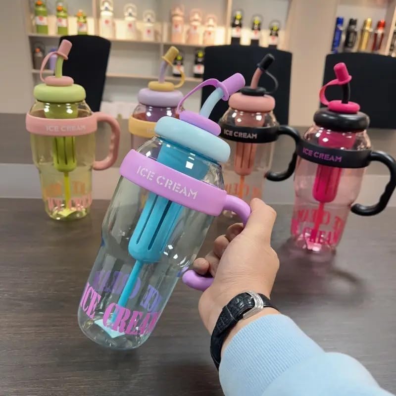 Ice Cream Tumbler for Gym 1200ml  ( Multicolor)