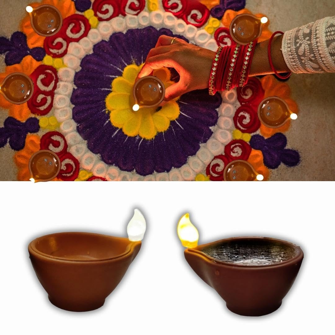 Water Sensor LED Light Diyas | Deepak ( Pack of 12 )