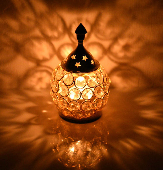 Diamond-Covered Akhand Diya – Eternal Diwali Light & Positive Energy