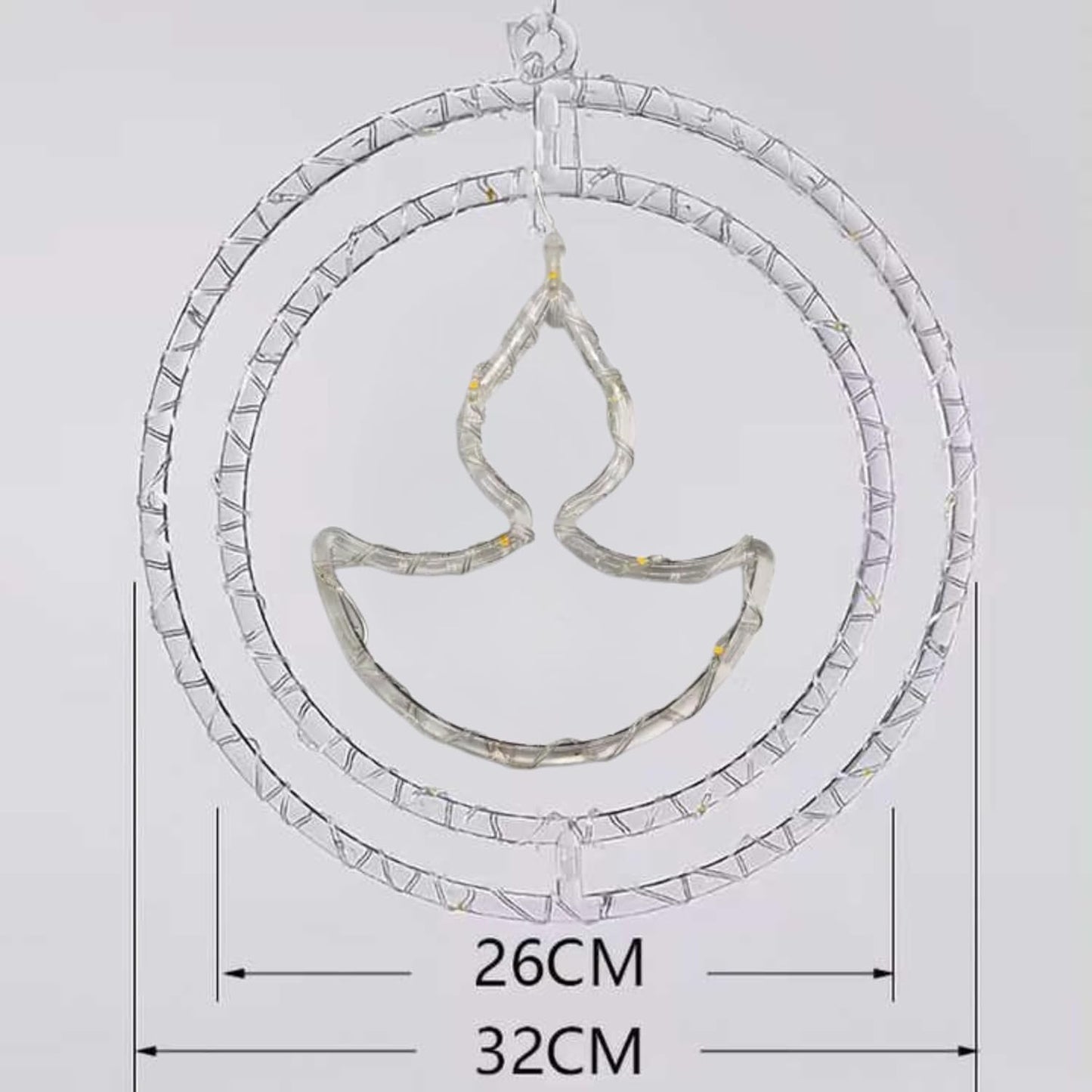 30 CM Diya Pendant Hanging Lights | Warm White LED Decorative Lights for Diwali