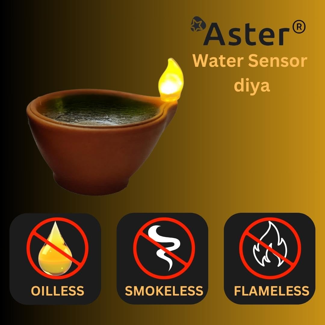 Water Sensor LED Light Diyas | Deepak ( Pack of 12 )