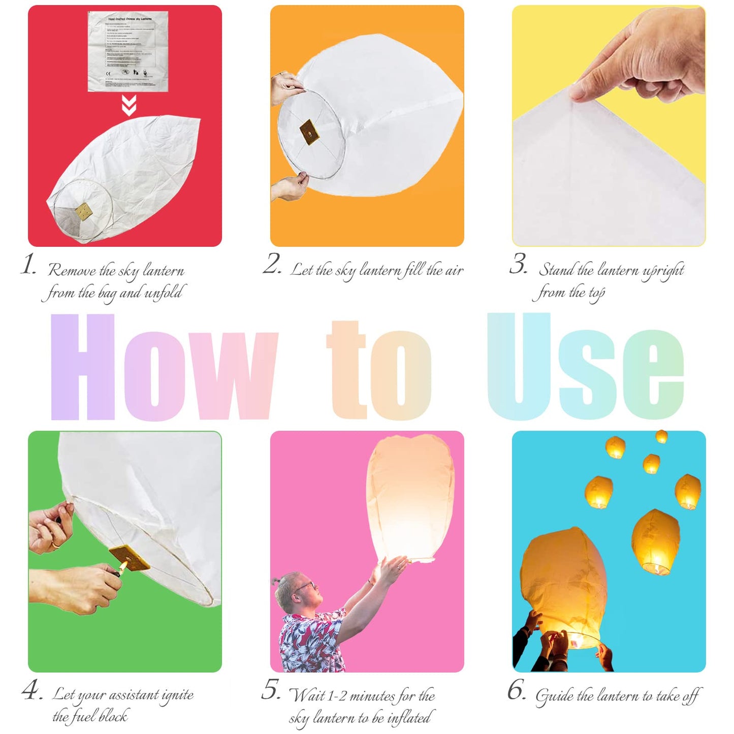 Sky Lanterns 100% Biodegradable No Assembly Required