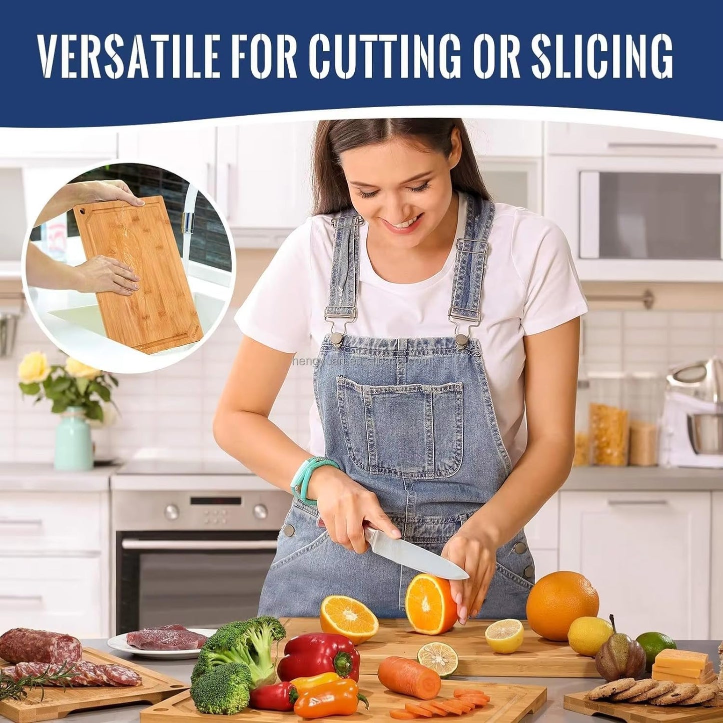 Large Wood Chopping Board for Kitchen Multipurpose use (22 X 32)