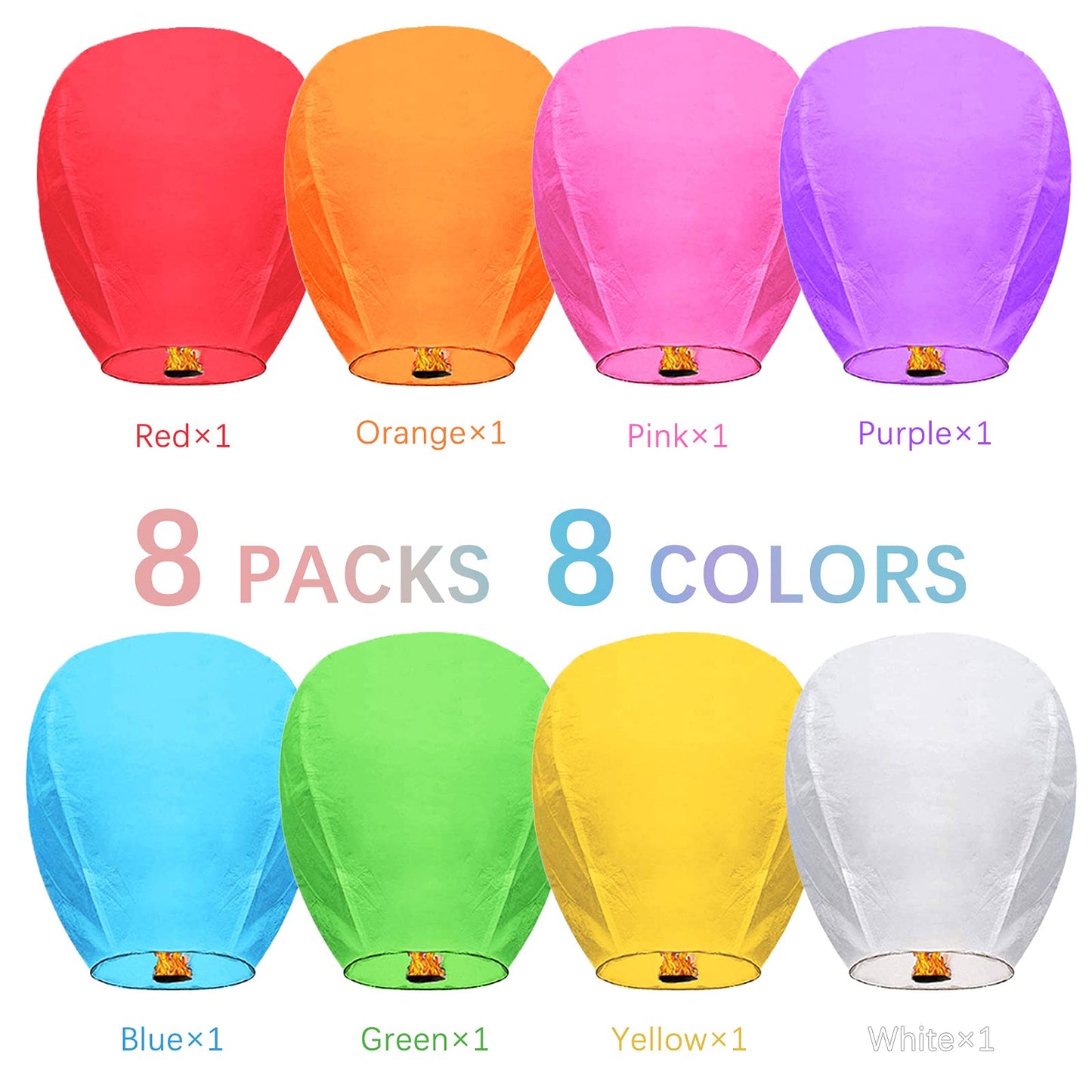 Sky Lanterns 100% Biodegradable No Assembly Required