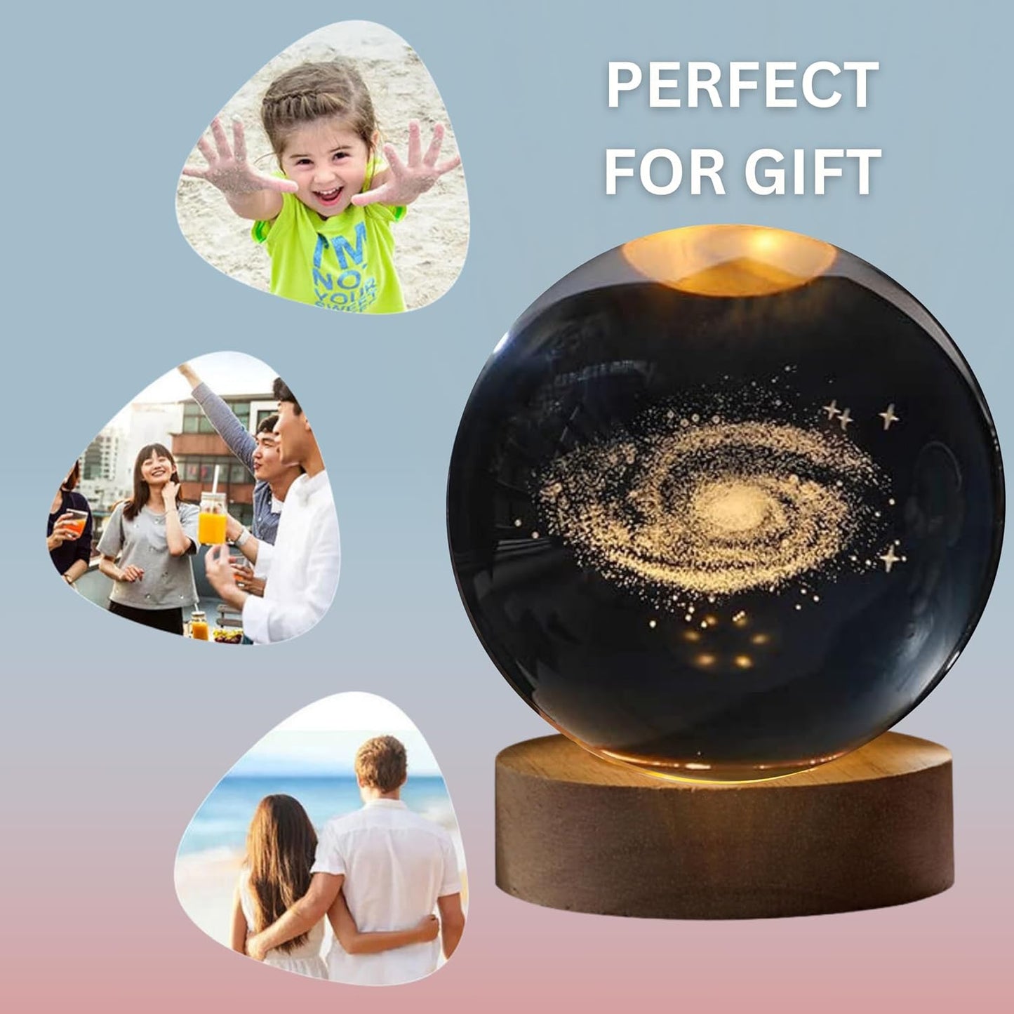 3D Planets Crystal Ball Night Lamp