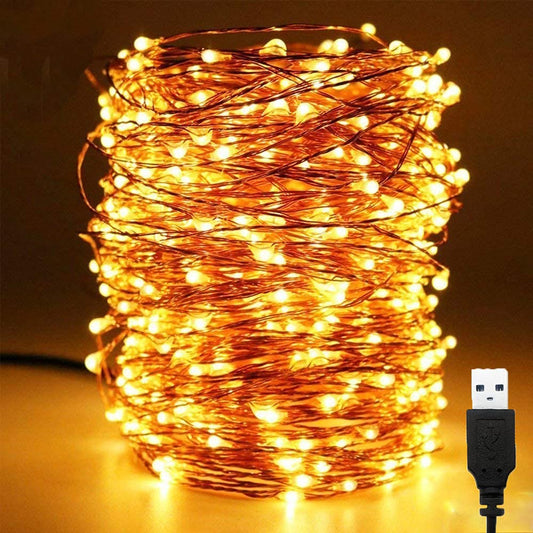 Diwali Decoration | 20 Meter 200 LED's Waterproof Fairy | - 1 M USB Powered