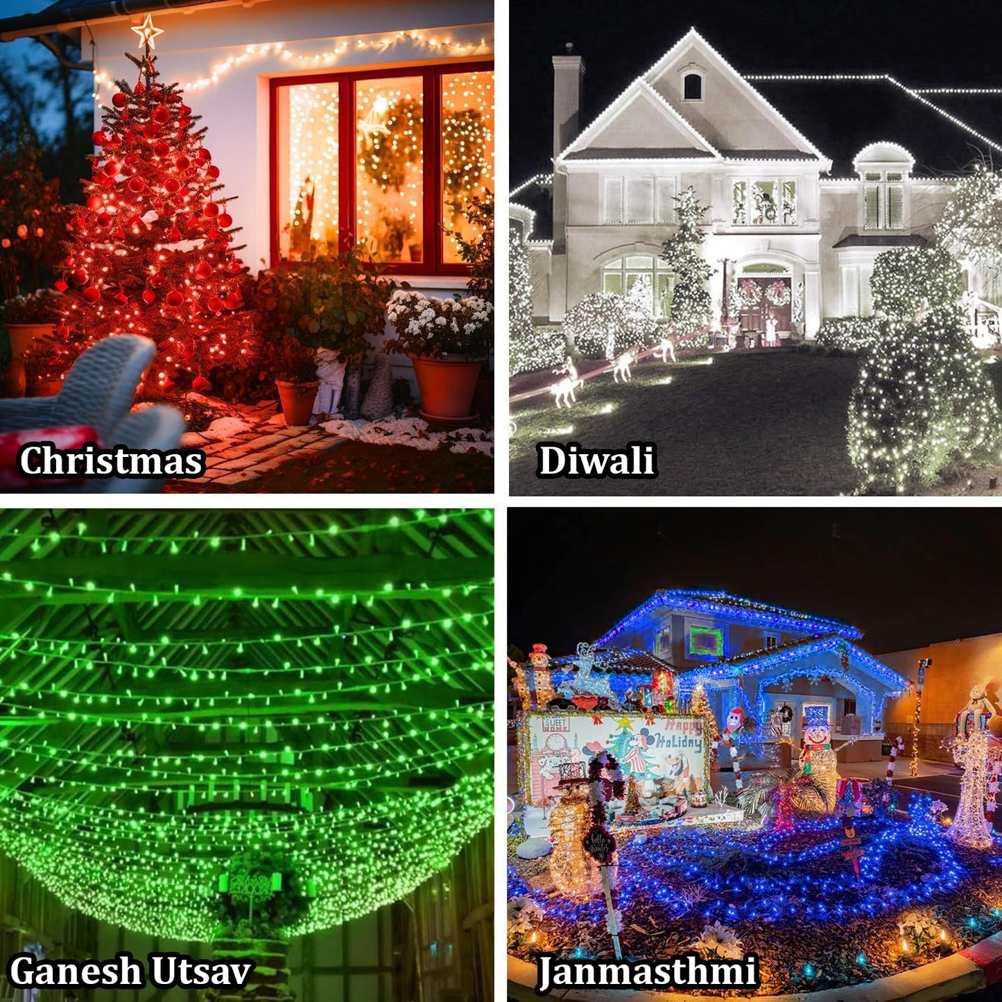 Rice Lights – 40 LED 11 Meter Decorative String Light | Multicolor Fairy (5 Pack)