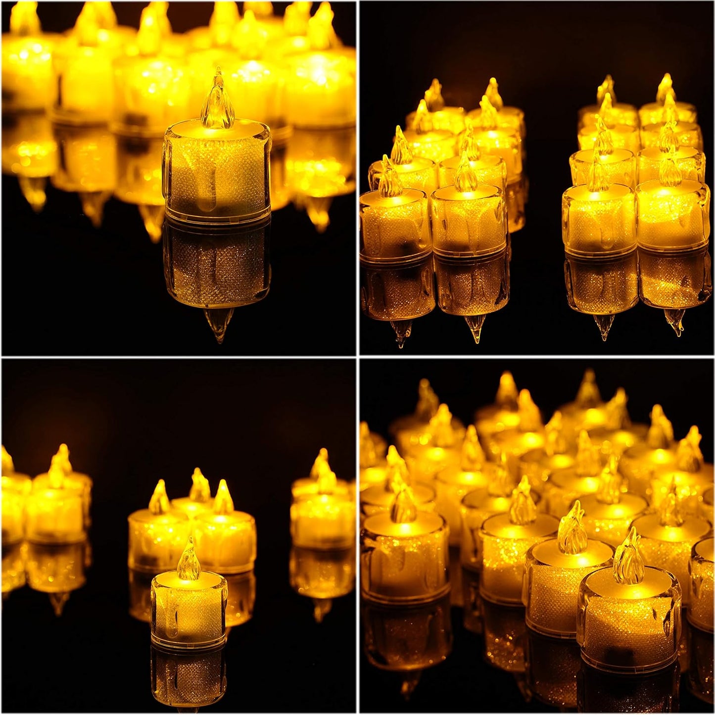 Glass Diya for Diwali Flamless LED Drystal Diyas for Home Decoration on Diwali| (set of 12)