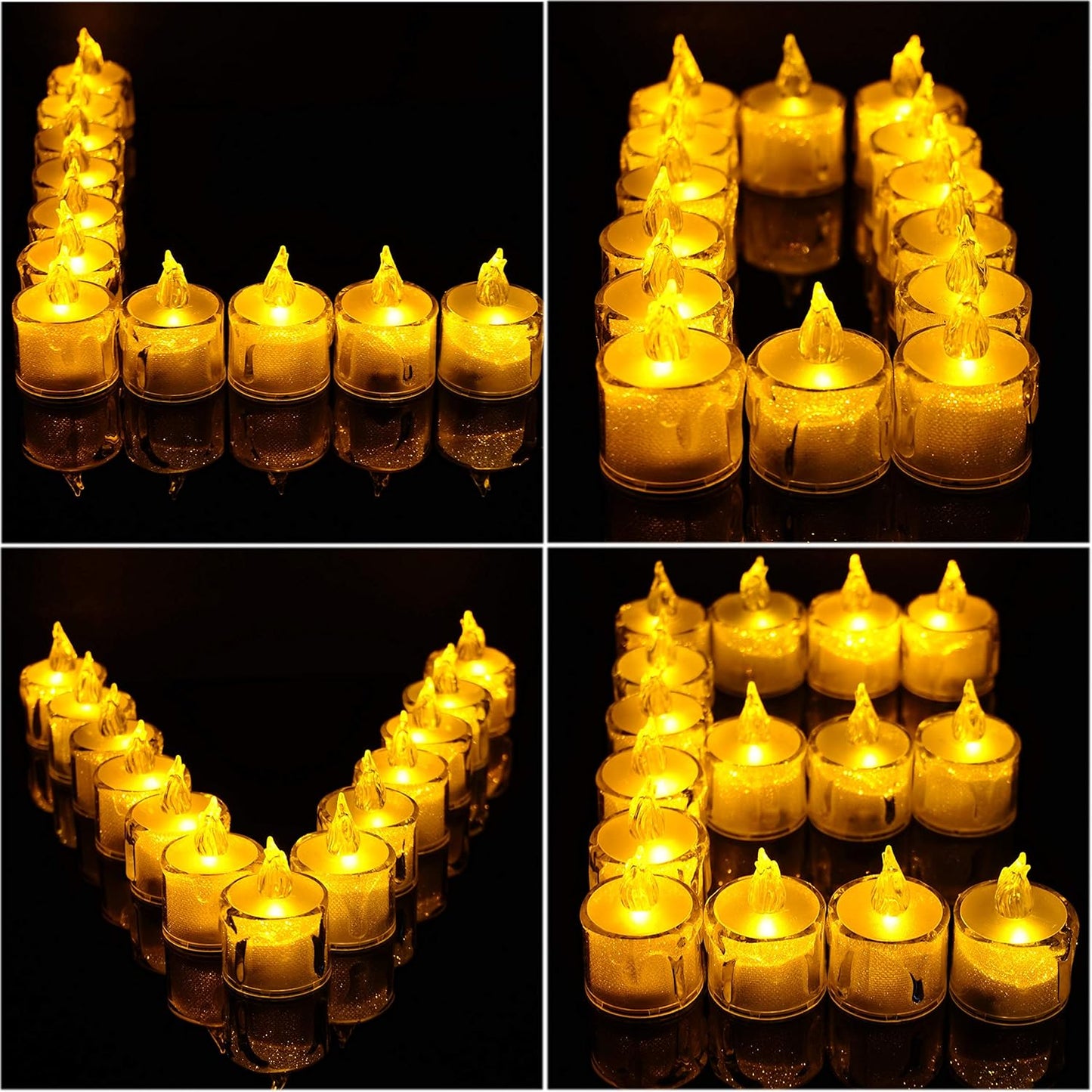 Glass Diya for Diwali Flamless LED Drystal Diyas for Home Decoration on Diwali| (set of 12)