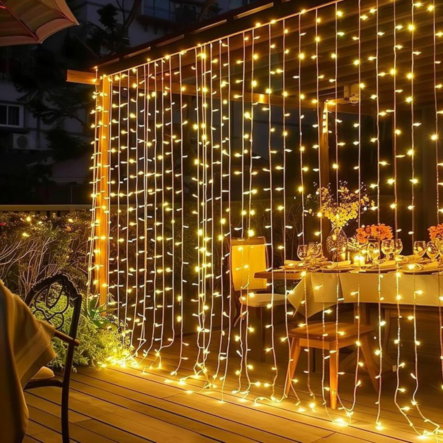 Premium 45M Warm White Diamond LED String Lights with Black Wire | Decoration LED Fairy Lights for Diwali,