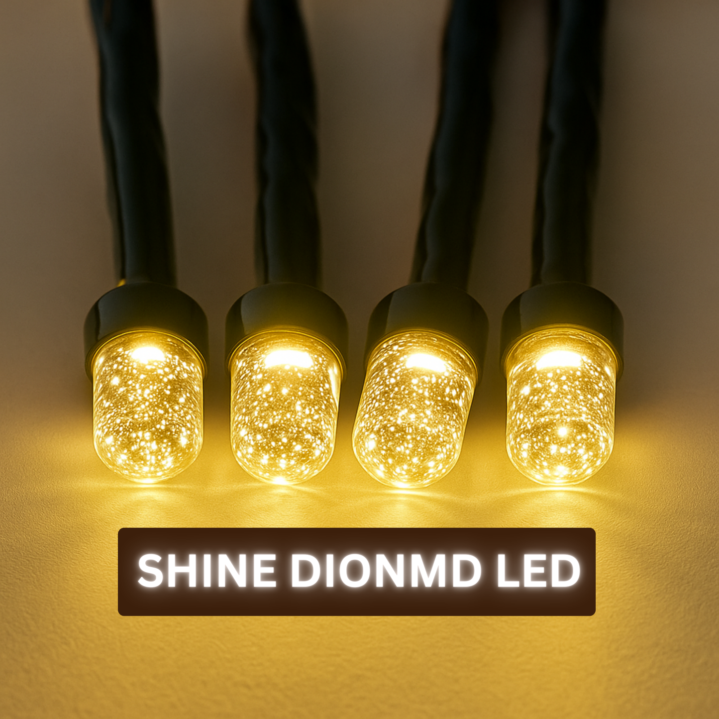 Premium 45M Warm White Diamond LED String Lights with Black Wire | Decoration LED Fairy Lights for Diwali,